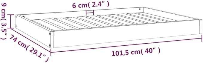 Solid Wood Pine Dog Bed, Solid Wood Pet Bed, Small Pet Furniture Cat & Dog Bed Frame, 40"x29.1"x3.5",-558