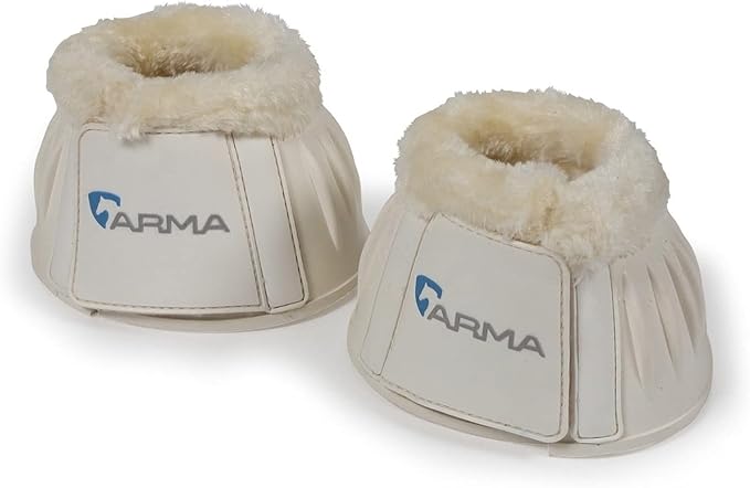 Shires Equestrian Equine Horse Arma Fleece Overreach Pink Cob Bell Boots