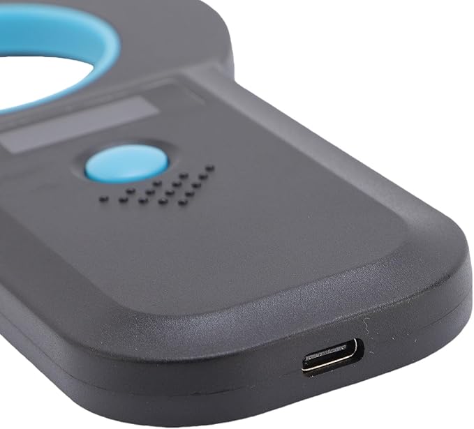 Asixxsix Pet Microchip Scanner, Portable USB Type C Double Frequency Microchip Reader, Universal Scanner with Builtin 800mAh Battery for FDX B EMID ISO11784 85 (Black)