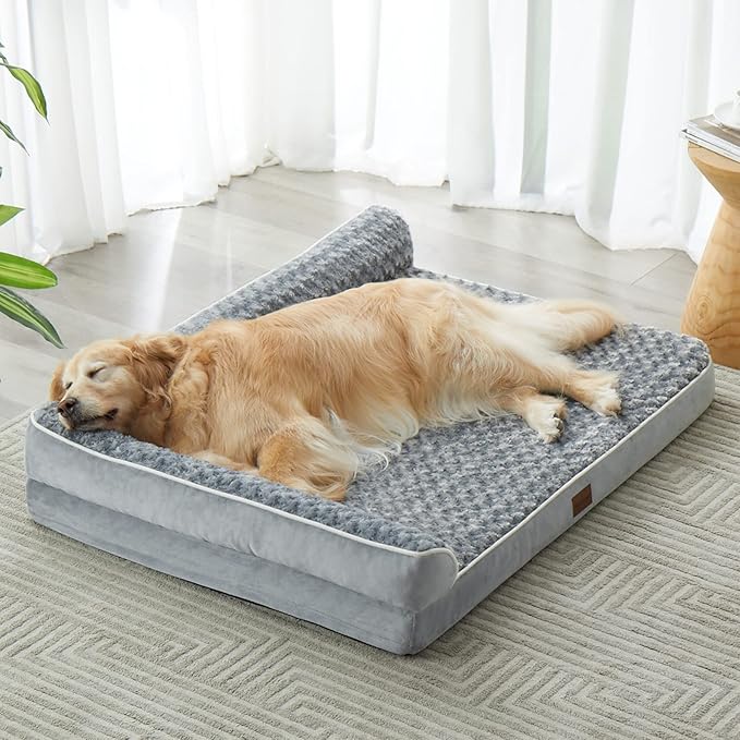 BFPETHOME Orthopedic Dog Beds for Large Dogs-Waterproof Sofa Dog Bed with Removable Washable Cover, Big Pet Bed with Waterproof Lining and Nonskid Bottom,Pet Bed for Large Dogs (Pack of 2)