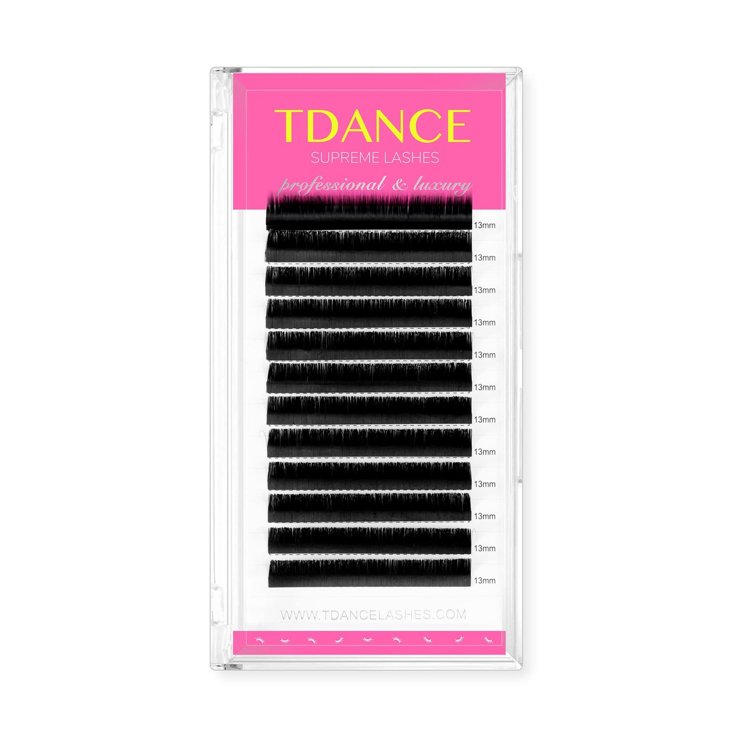 Tdance Premium Cc Curl 13Mm Semi Permanent Individual Eyelash Extensions 0.18Mm Thickness False Mink Silk Classic Lashes Extensi