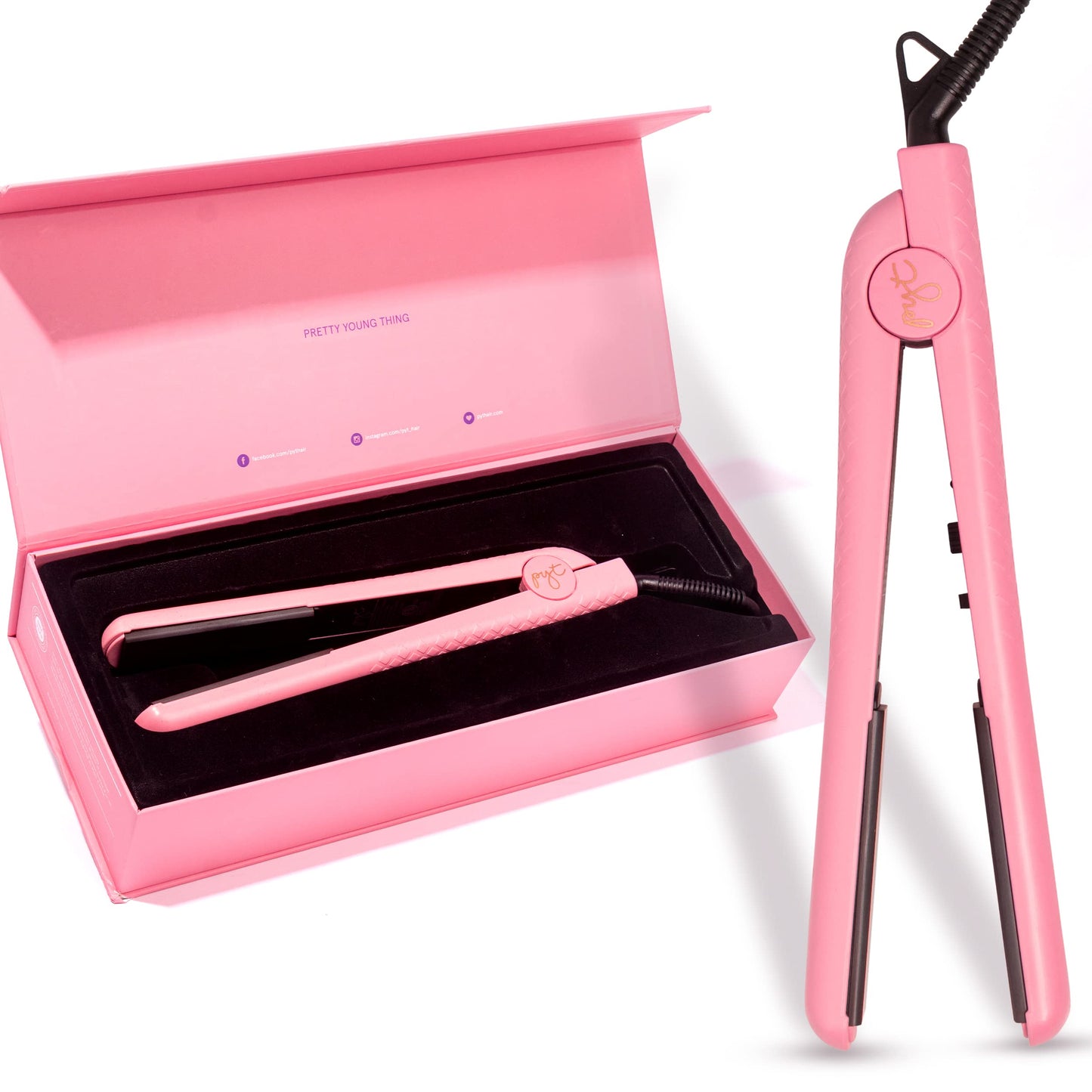 Pyt Pro Hair Straightener - Ceramic Flat Iron For Professional Styling. 150 W Power Output, Adjustable Temperature Suitable For