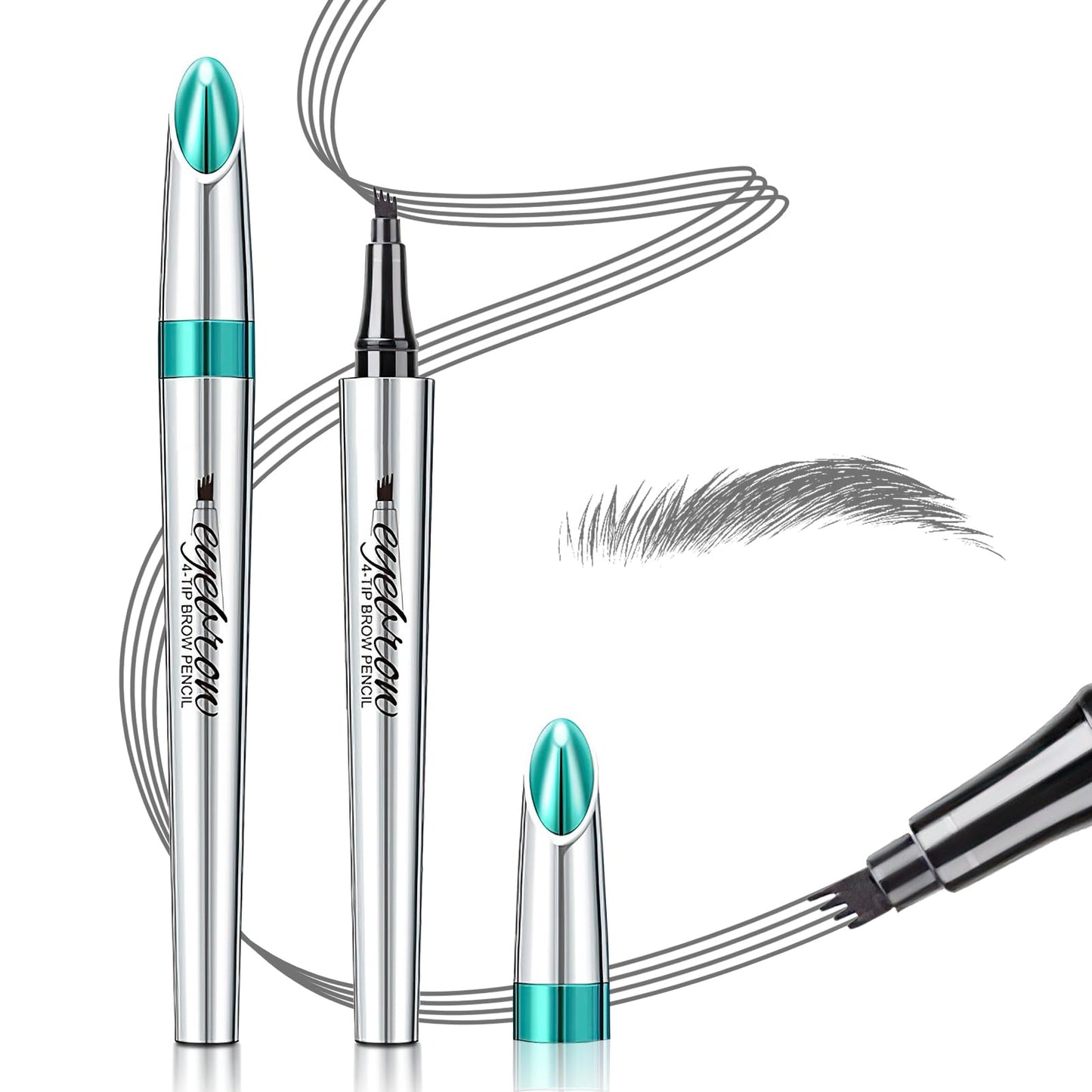 Eyebrow Pencil Eyebrow Microblading Pen - Eyebrow Pen Micro 4 Point Brow Pen Lift & Snatch Eye Makeup For Brow Flick, Long-Lasti