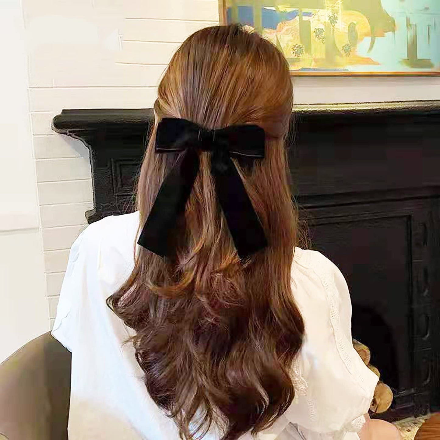 2 Pcs Velvet Hair Ties, Bows For Women, Back To School Gifts Headdress Decor, Hair Band Set, Baby Teen Girl Stuff Hair Styling A