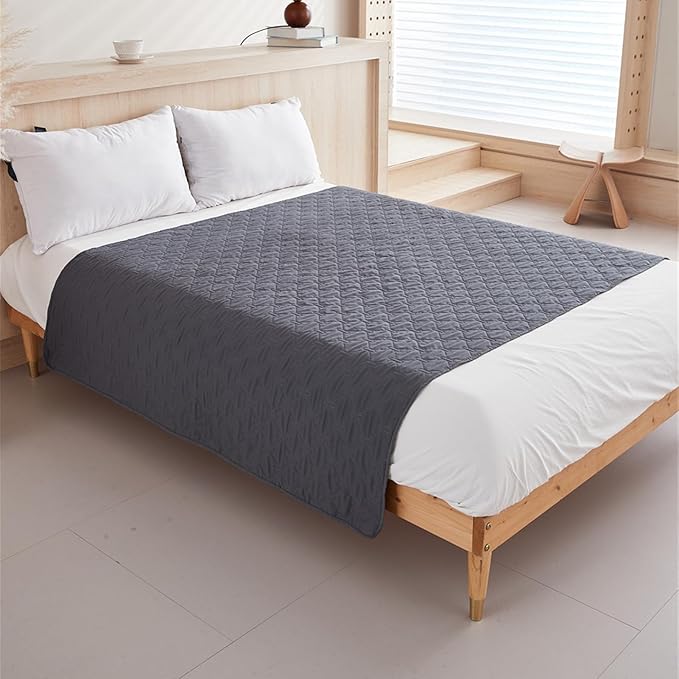 GIBZ Waterproof Dog Bed Blanket Cover Anti Slip Pet Furniture Protector Washable Large Washable Quilted Mat for Indoor, Dark Grey, 170x200cm