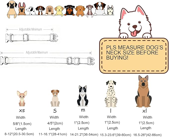 DOGWONG Valentine's Dog Collar-Hearts Print Dog Collar for Large Cute Dog Collars Spring Female Male Pet Gift Adjustable Heavy-Duty Soft Collar,XS