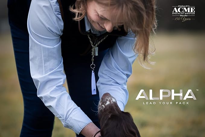 ACME Alpha 211.5 Professional Dog Training Whistle with Enhanced Ergonomic Grip. BPA-Free Plastic. 110 dBA. Long Range. Standardized Frequency. Weatherproof. Made in the UK (Black)
