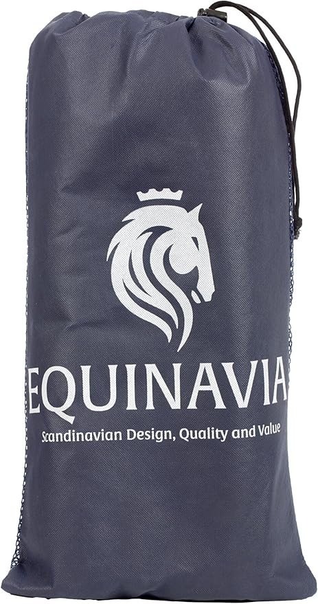 Equinavia Cool Relief Therapy Ice Boots Leg Wraps Pair for Horses, Gel Pack with Adjustable Straps | 16.5" x 15.5" with Storage Bag - Black - Pair - One Size