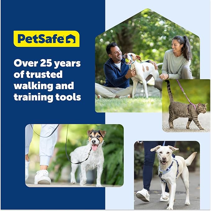PetSafe Easy Walk Comfort No-Pull Dog Harness - Better Walk Training Harness - Full Body Padded Design - Durable Fabric - 5 Point Adjustable Fit - Everyday Leash Training - Black - Small/Medium