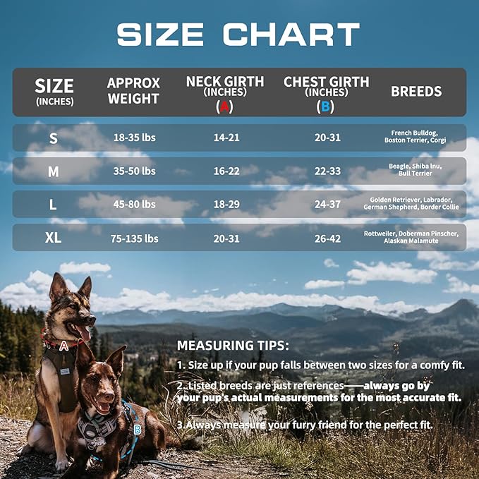 Auroth Tactical Dog Harness for Large Dogs No Pull Adjustable Pet Harness Reflective Working Training Easy Control Pet Vest Military Service Dog Harnesses Grey XL