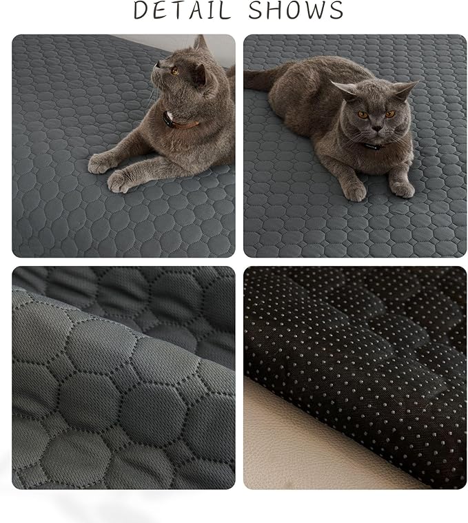 Waterproof Pet Couch Covers for Sofa Non Slip Sofa Cover for 3 Cushion Couch Absorbent Quick Dry Soft Dog Bed Cover Washable Furniture Protector (Brown,30"x70")