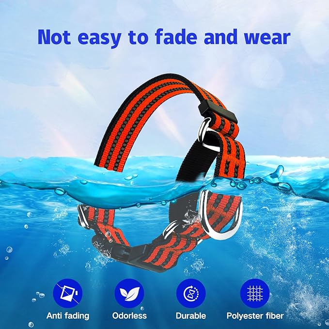 Martingale Dog Collar, Adjustable Nylon Reflective Collar with Quick Release Buckle (Bright Orange, Large)