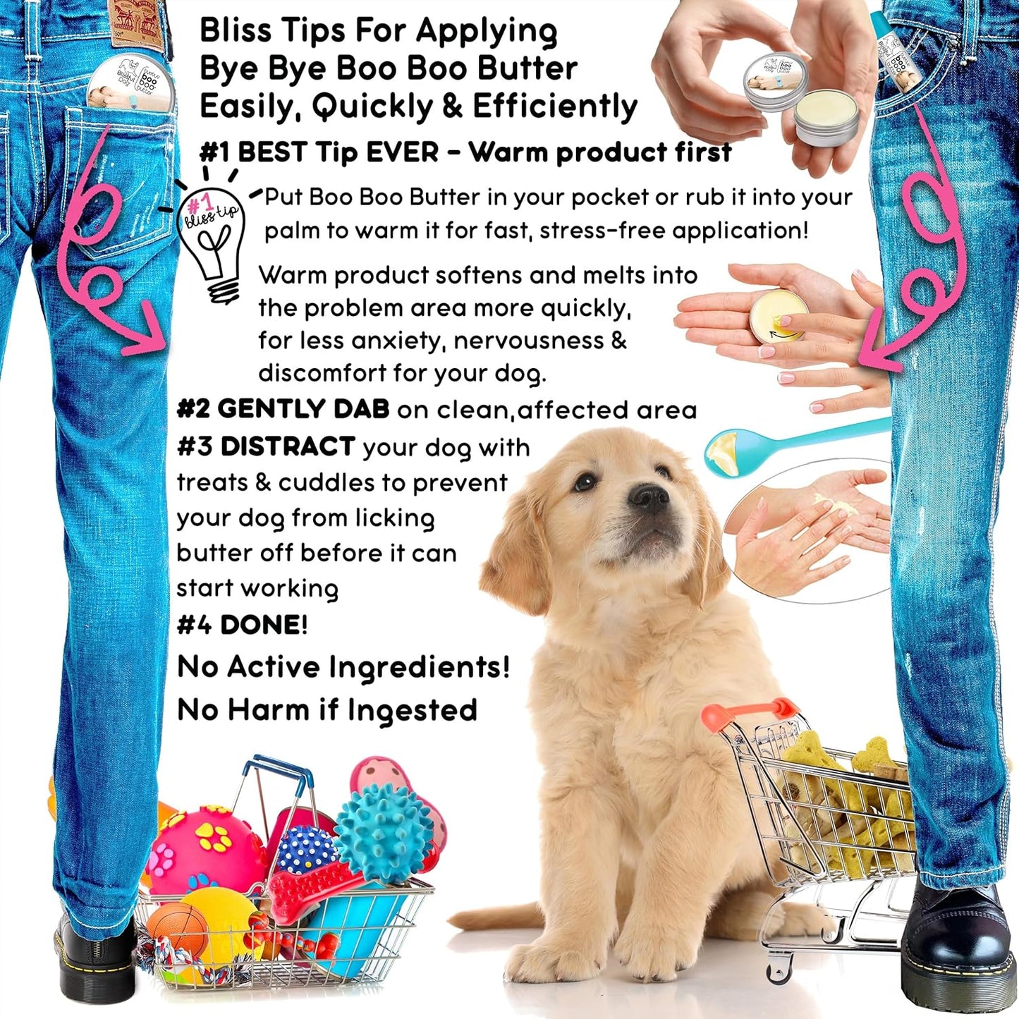The Blissful Dog Staffordshire Pitbull Terrier Boo Boo Butter, 4-Ounce