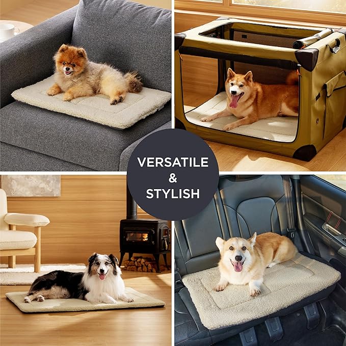 Bedsure Washable Dog Bed for Extra Large Dogs, Soft Foam Floor Pet Mat, Lightweight Travel Flat Puppy Mattress for Indoor Pet