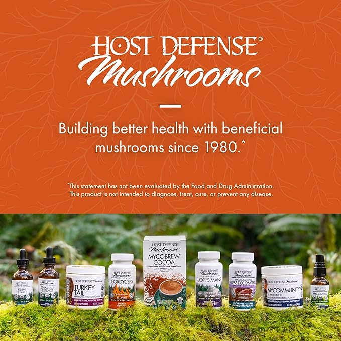 Host Defense Breathe* Capsules - Immune & Respiratory Support Mushroom Supplement - Herbal Lung Health Supplement with Chaga, Reishi & Cordyceps - 60 Capsules (30 Servings)*