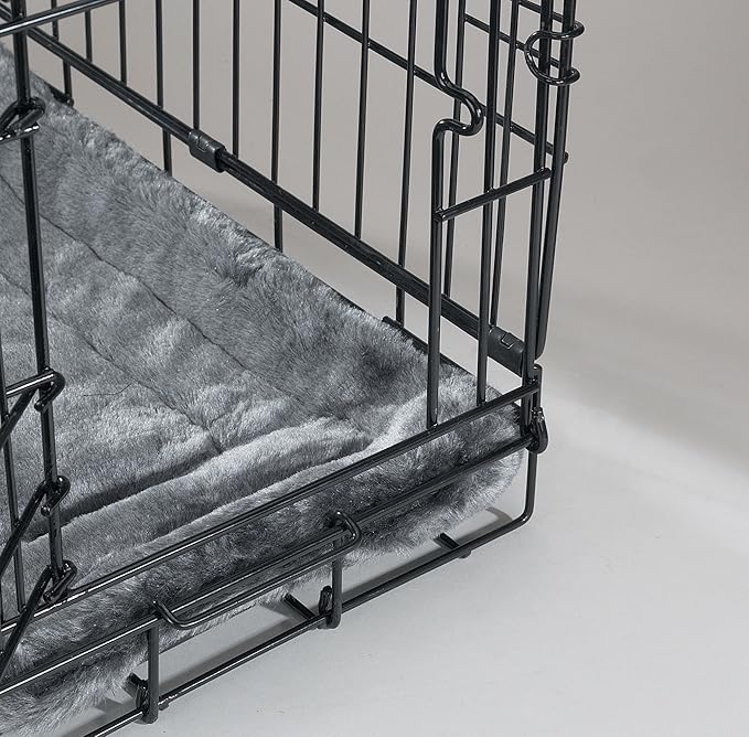 Slumber Pet Plush Mats - Versatile and Comfortable Mats for Dogs and Cats - Intermediate, 26"L x 17"W, Gray