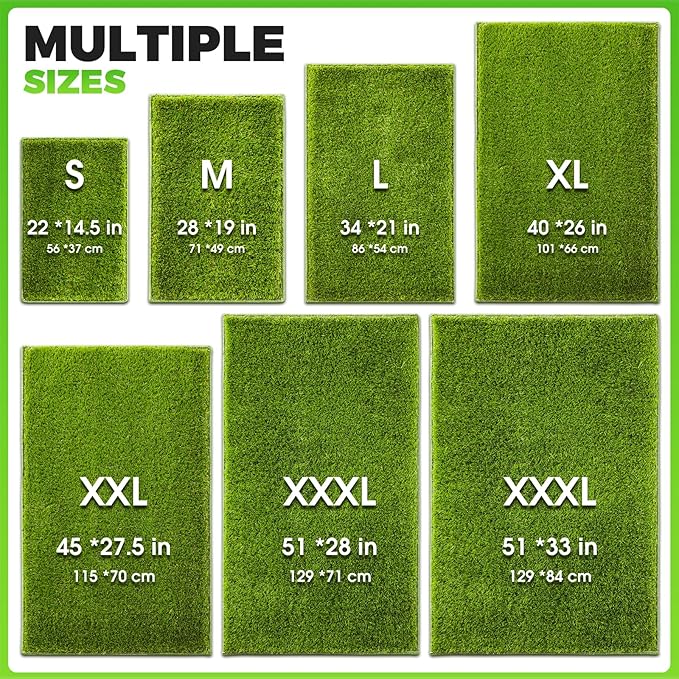 Hompet Artificial Grass for Dogs, 51"x28", Professional Dog Grass Mat, Easy to Clean with Drainage Holes, Potty Training Pad and Replacement Fake Grass Turf, Outdoor Rug Patio Lawn Decoration