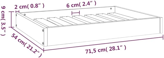 Solid Pine Wood Dog Bed for Small Dogs Indoor Use, Minimalist Design with Smooth White Finish, Durable Comfortable Pet Furniture 28.1 x 21.3 Inch