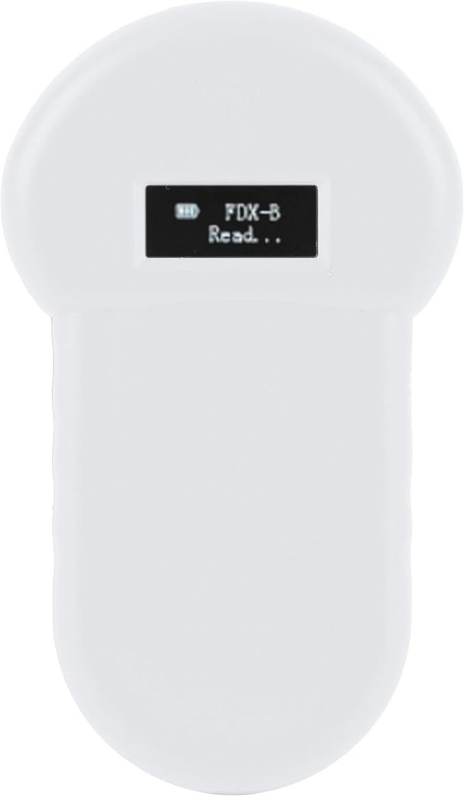 Pet Microchip Reader, Handheld Scanner with USB Charging and LCD Display, Compatible with ISO11784 85 FDX B for Dogs Cats Pigs Animals