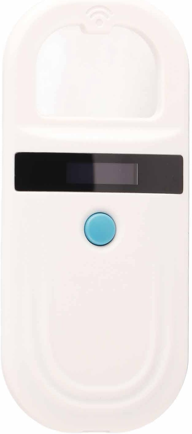 Pet Tag Scanner Microchip Reader Rechargeable OLED Display Animal Chip ID Scanner USB Interface, FDXB and EMID Microchip Reader, Suitable for Railway Detection, Includes User Manual