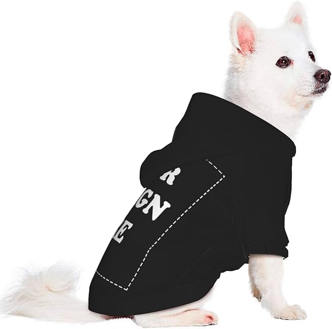 Dog Clothes, Custom Dog Hooded Sweatshirt, Personalized Pet Costume Robe Shirt with Text/Image/Club Name/Pet Shop Logo for Small Medium Large Dogs and Cats, Black, S