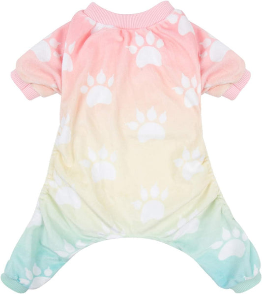 CuteBone Small Dogs Outfit Soft Puppy Onesies Pjs Dog Pajamas Pet Coat Cat Apparel Comfy Doggie Jumpsuit Bodysuit for All Seasons P09XS