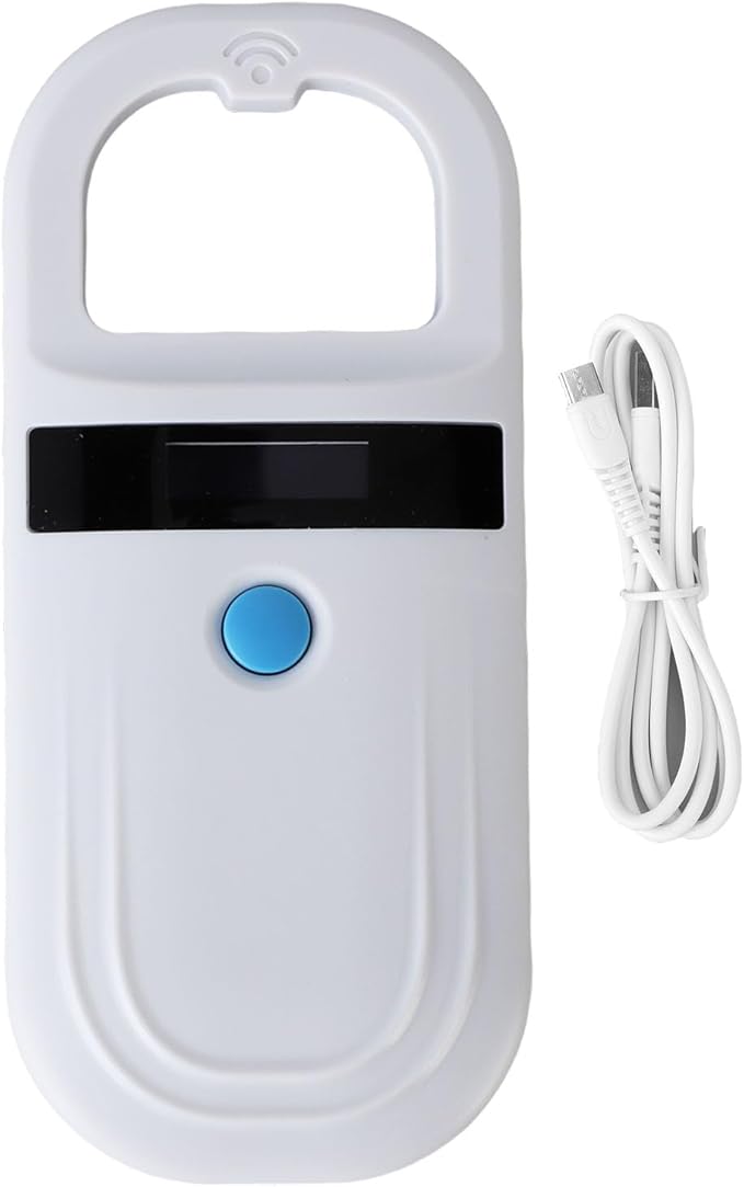 Zunate Microchip Scanner for Pets, Handheld Animal Tag Reader Supports EMID FDX B with Bluetooth Data Transfer and 1000 Record Memory for Cats Dogs and Livestock (Style 1)