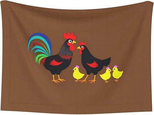 Chicken Farm Animal Print Soft Plush Pet Blanket, Washable Dog Blanket, Cat Fleece Throw, Puppy Bed Crate Mat & Sofa Couch Protector - Medium