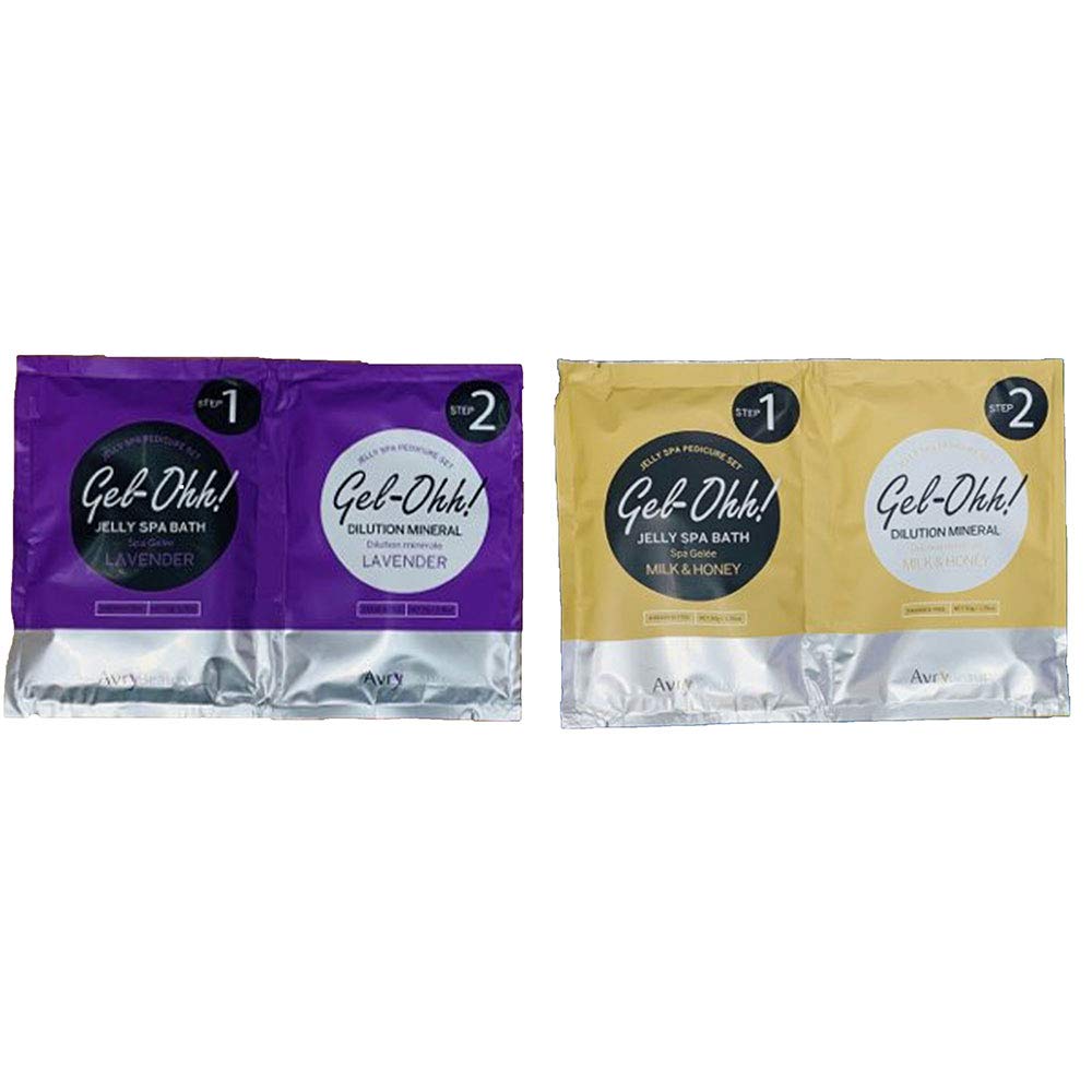 Avry Beauty Jelly Spa Pedicure Set Gel-Ohh Combo (Lavender & Milk & Honey)