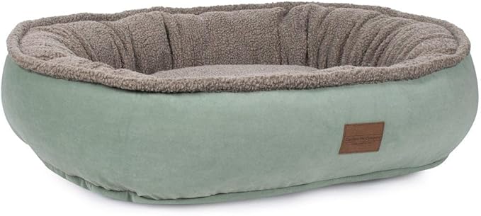 CAROLINA PET COMPANY Microfiber & Tipped Berber Comfy Cup Dog Bed - Tan, L