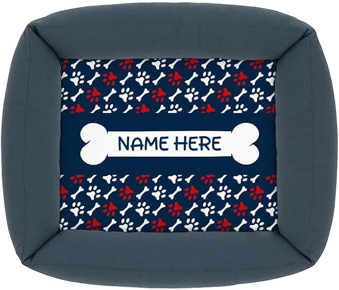 Ships Next Day, Made in USA - Customizable Dog Bed - Personalized Pet Cushion with Design Choice & Add Pet's Name - 3 Sizes - Unique Gift for Puppy or Dog Lovers (20x15.5 Inches)