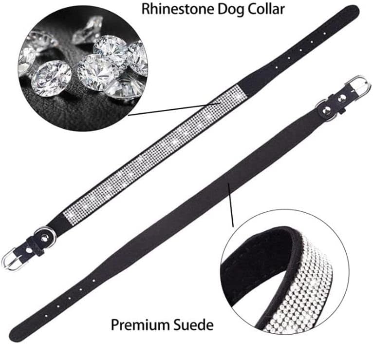 Rhinestone Dog Collar for Small Dogs, Bling Diamond Fancy Crystal Glitter Pretty Jewel Pet Puppy Collars for XXS XS Small Medium Large Breed Girl Dogs Female Cats Kitten, Red XXSmall