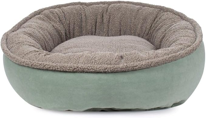 CAROLINA PET COMPANY Microfiber & Tipped Berber Comfy Cup Dog Bed - Blue, S