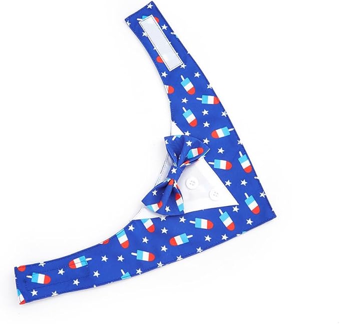 Dog Tuxedo, Adjustable Formal Wedding Outfit Bandana Dog Tux Collar with Bow Tie, Pet Birthday Valentines Outfit Cosplay(Large)