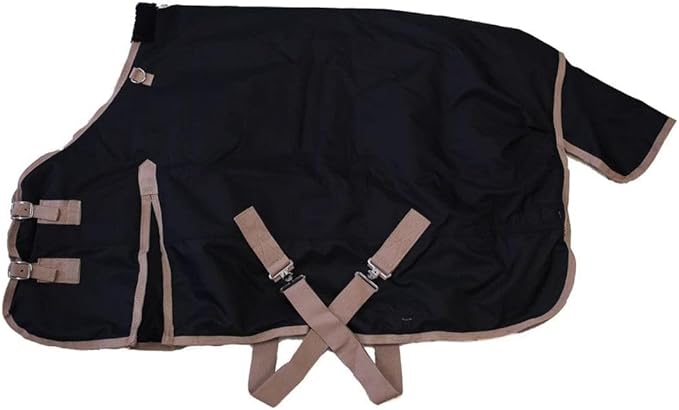 AJ Tack 1200D Waterproof Winter Pony Blanket - 300g Heavyweight Turnout with Fleece Collar, Shoulder Gussets & Tail Flap - Camouflage 54"