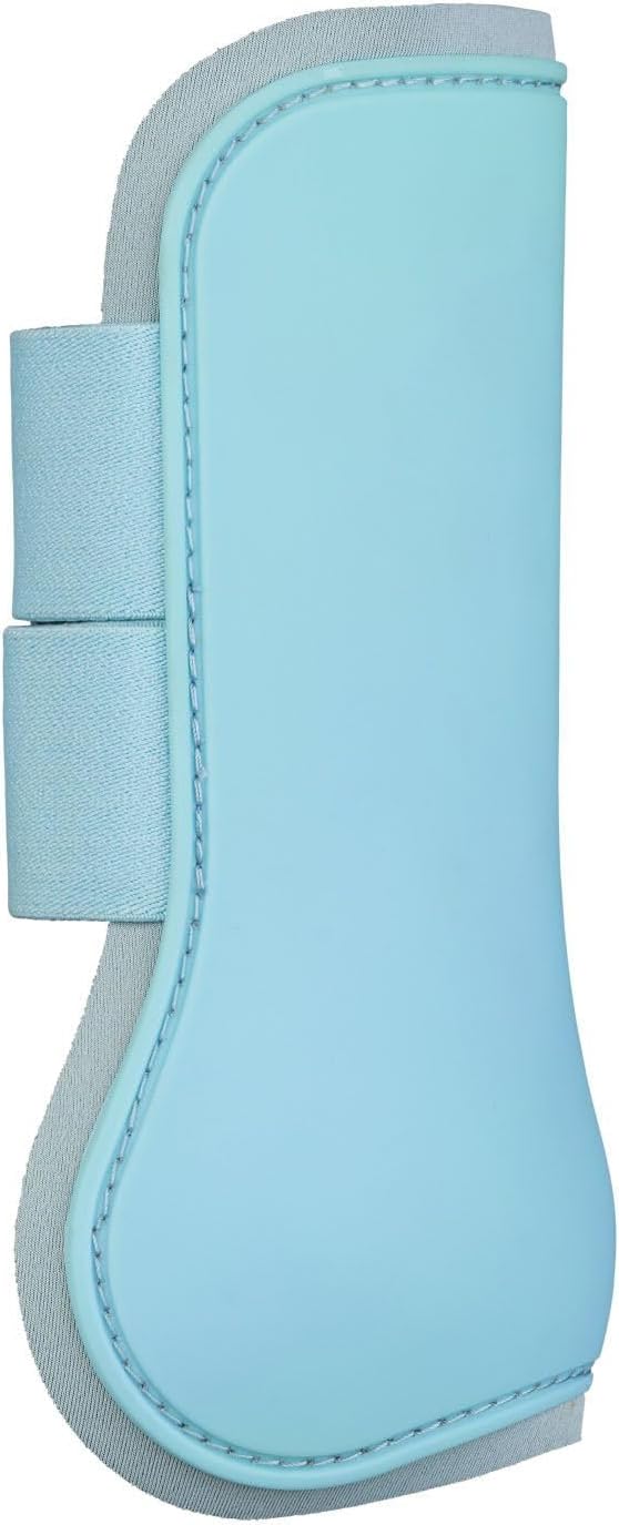 HORZE Adepto Open Front Tendon Boots | Durable Shell with Neoprene Lining - Canal Blue - Horse