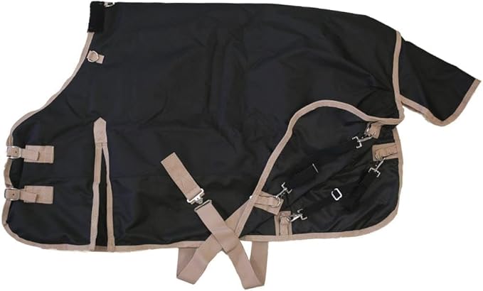 AJ Tack 1200D Waterproof Winter Pony Blanket - 300g Heavyweight Turnout with Fleece Collar, Shoulder Gussets & Tail Flap - Camouflage 54"