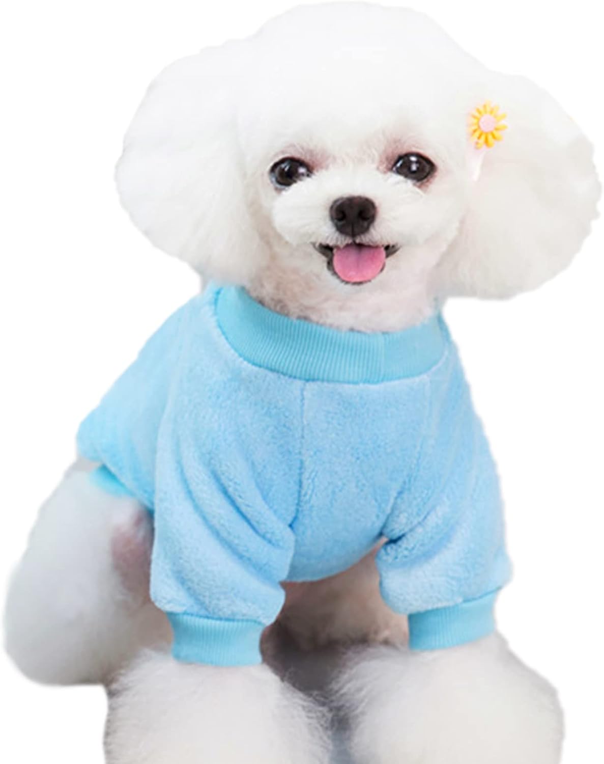 Jecikelon Pet Dog Clothes Dog Sweater Soft Thickening Warm Pup Dogs Shirt Winter Puppy Sweater for Dogs (Z01-Blue, Small)