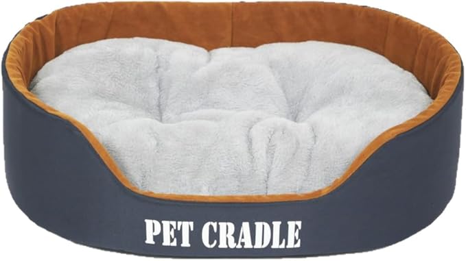 Dog Bed Orthopedic Dog Couch Bed, Waterproof Pet Bed with Removable Washable Mat & Non-Slip Bottom(Blue,15.75''X11.81'')