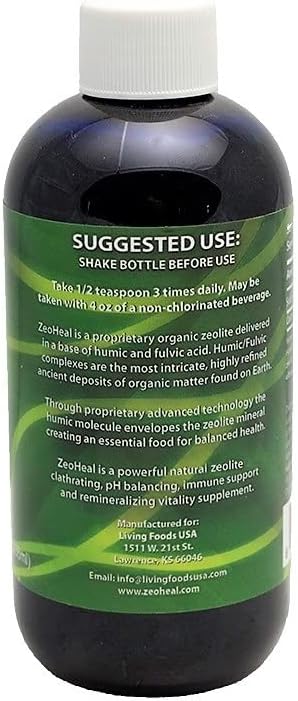 ZeoHeal - Humic and Fulvic Acid Mineral Supplement 8 Fluid Ounce (2-Pack)