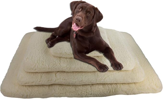 ActiveDogs Hi Loft Sherpa Faux Lambskin Dog Bed - Small 18"x24" - Orthopedic & Machine Washable - Double Layered