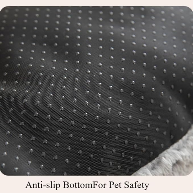 Washable Dog Bed for Large Breeds, Extra Cushioned Crate Mattress with Removable Fluffy Cover, Non-Slip Orthopedic Pet Pad, Machine Washable Kennel Mat(Grey,XS)