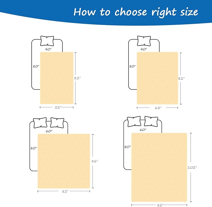 Washable Dog Bed Cover Pet Blanket, Dog Cover for Bed Sofa Furniture, Waterproof Sheet Dog Blanket (68 x 82 Inch)