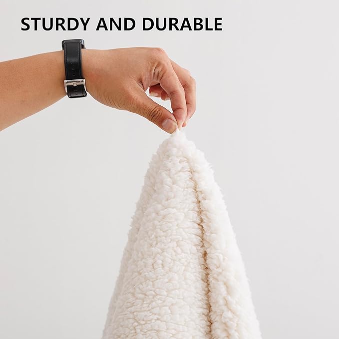 Waterproof Blanket for Couch, Leak Proof Dog Bed Sherpa Throw Blankets Reversible Pet Sofa Furniture Protector Machine Washable-50 x60,Darkgrey