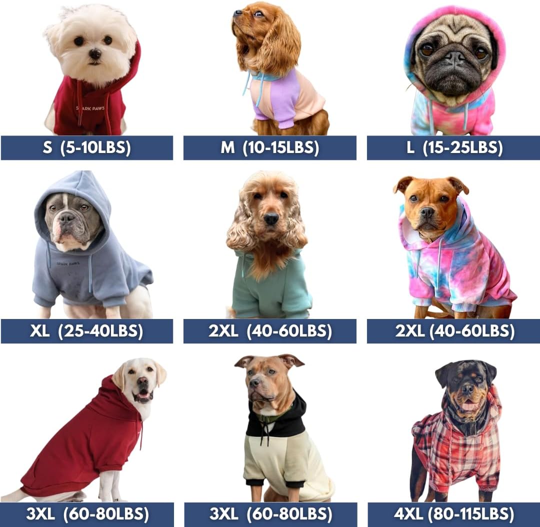 Spark Paws Dog Hoodie – Premium Dog Sweater for Small, Medium, and Large Dogs | Warm Outfits for French Bulldogs, Pitbull, Puppy, Winter Jacket Alternative - Cyber Punk - XL