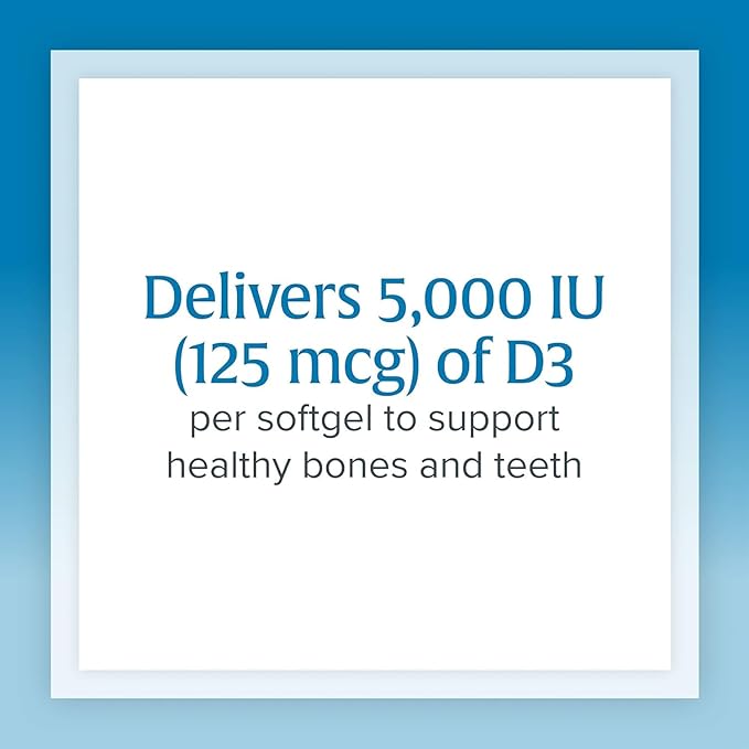 Natural Factors - Vitamin D3 5000 IU, Supports Healthy Bones, 120 Soft Gels