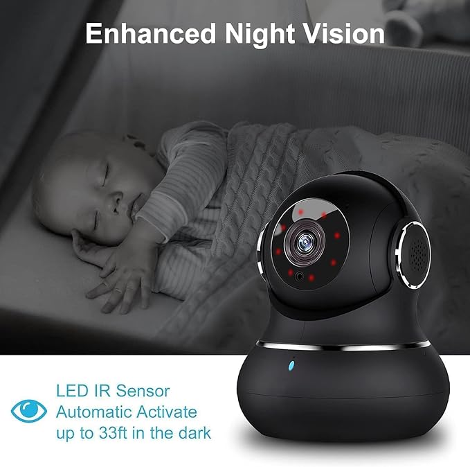 litokam 2K Indoor Security Camera, Cameras for Home Security with 360°Motion Detection, WiFi Baby Monitor for Baby/Elder/Dog, Pan/Tilt Pet Cam with Phone APP, IR Night Vision, 2-Way Audio, 4 Pack