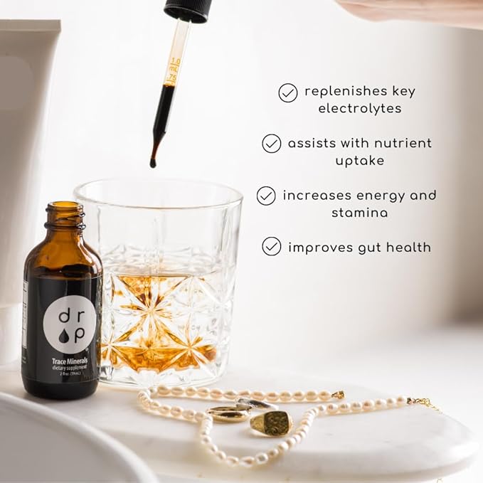 Drop Supplements Organic Trace Mineral Drops, Elderberry Drops and Vitamin B12 Drops Bundle