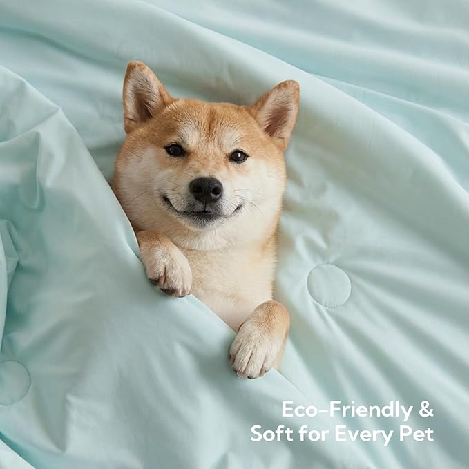 Soulbond Cooling Blanket for Large Dogs - Q-MAX>0.45, Washable Cool Pet Cats Throw Blanket for Hot Weather, Self-Cooling Soft Dog Mat for Bed Crates Couch Sofa Cars(40"x50", Light Blue)