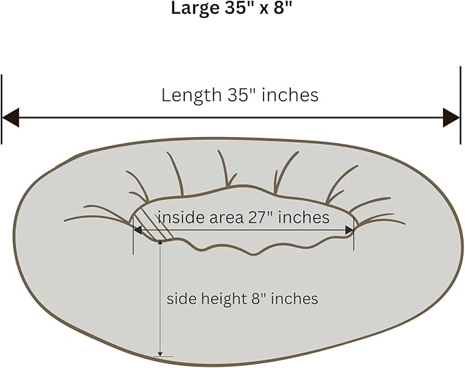 Organic Cotton Canvas Dog Bed: Removable Cover, Natural Fill - Made in USA (Cow Print Black White, Large 35" x 8" inches)
